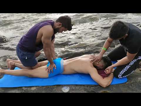 ASMR FOUR HAND BODY MASSAGE AT ROCKS BEACH | FAREED,ARJUN To FIROZ 💈ASMRYOGi