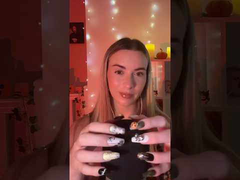 ASMR foam mic scratching and nail tapping 🎃   #asmrnails #asmrtriggers
