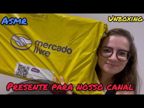 UNBOXING DE UM SUPER PRESENTE PARA O CANAL #asmr