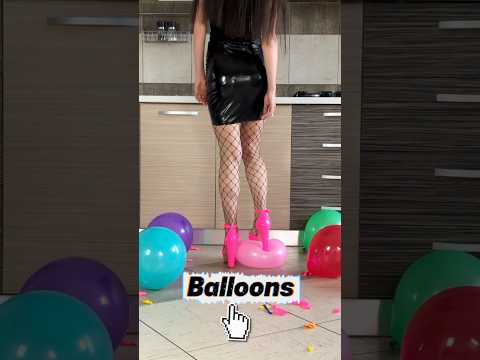 Pea vs. Balloons! High Heels Crushing Things! Oddly Satisfying! ASMR