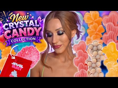ASMR Mukbang | Trying *NEW* Crystal Candy & EXPLOSIVE Popping Rock Candy 🎆