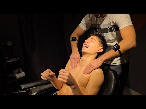 RELAXING AND FUN BODY MASSAGE IN THE COUCH WITH EMIRCAN ASMR