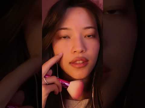 ASMR relaxing face brushing & mic brushing #asmr #asmrshorts #asmrsounds #shorts