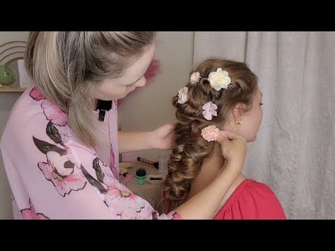 ASMR Perfectionist Butterfly Braid With Flower Pinning & Finishing Touches