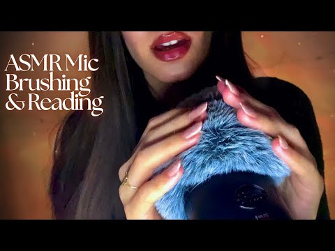 ASMR Fluffy Mic Brushing & Reading to You 💛(semi-inaudible | “When God Was A Woman”)