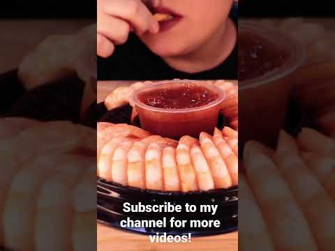SHRIMP COCKTAIL #shorts #asmr #asmrmukbang #mukbang #eatingsounds #bigbites