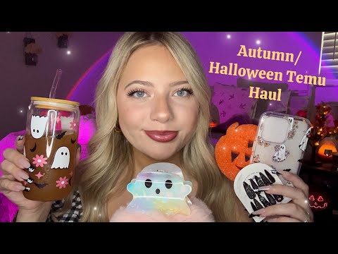 Asmr Autumn/Halloween Temu Haul 🎃👻 Tingly Tapping, Scratching, Whispering