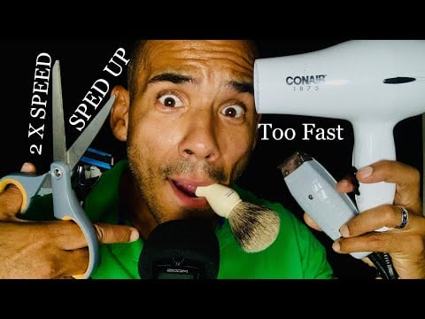 FASTEST HAIRCUT IN THE WORLD 2X SPEED MODE ASMR