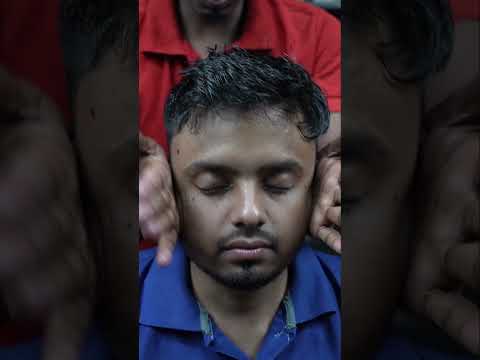 ASMR Head And Back Massage By Strong Wrist Barber #shorts