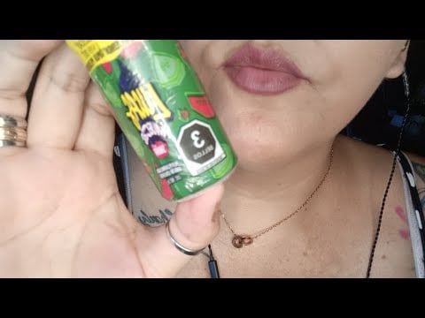 ASMR comiendo Lucas Muecas de sandía 🍉 Subtitulos inglés #asmr #mouthsounds 