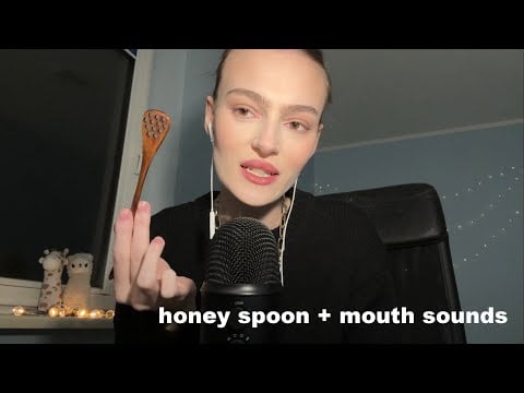 ASMR eating your face with a honey spoon