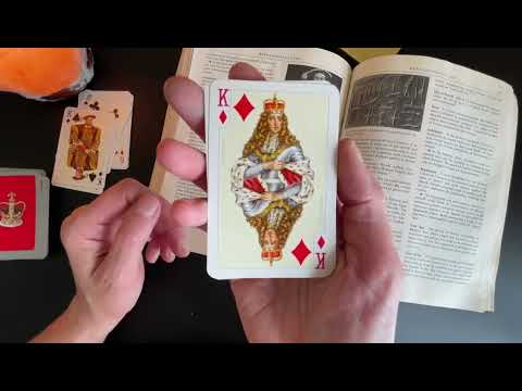 Whisper ASMR Looking Up Historical British People on a Deck of Playing Cards, Page Turning for Sleep