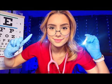 ASMR Nurse Exam BUT YOU CAN CLOSE YOUR EYES 👀 Medical Cranial Nerve, Eye, Ear, ASMR For Sleep ⚕️