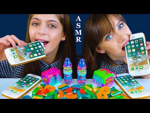 ASMR EDIBLE iPHONE, BABY BOTTLE POP, GUMMY MIX, PUPPY LOVE SURPRISE 먹방