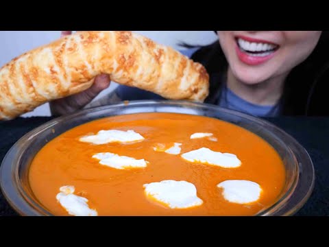 CARROTS + TOMATO SOUP WITH CHEESE STICK (ASMR EATING SOUNDS) NO TALKING | SAS-ASMR