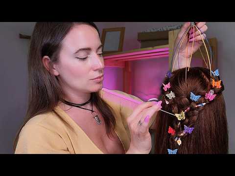 ASMR- Friend Plays with Your Hair and Styles (Scalp Scratch, Massage, Braiding, Straightening)