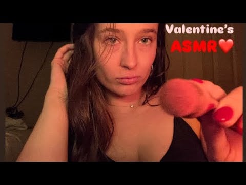 *ASMR* getting you ready for Valentines date 💌 💄(personal attention, inaudible whispers, tingles(