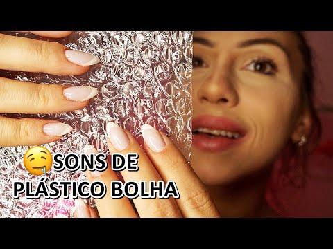 ASMR com PLÁSTICO BOLHA | SONS SUAVES DAS BOLHAS E PLÁSTICO ARREPIANTE