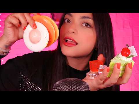 ASMR Fake Food Feast 🍉🥞🧊🍋 | Mouth Sounds & Lip Gloss Tingles