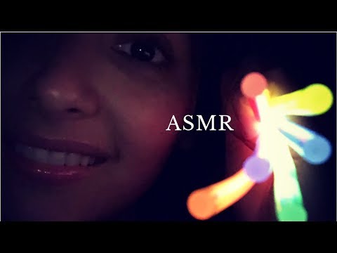 ASMR Glow Sticks (cracking, in the dark, soft whisper)