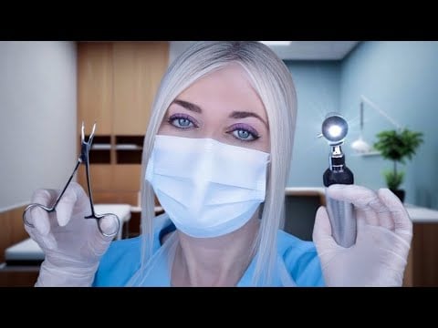 ASMR Ear Exam, Deep Ear Cleaning & Surgery - Otoscope, Fizzy Drops, Picking, Massage, Latex Gloves