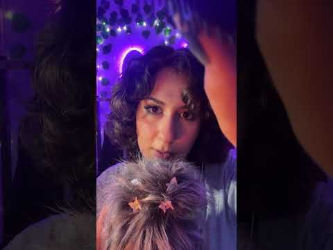ASMR hair touching and brushing sounds for deep sleep 😴 💤 #asmr #tingles #sleepaid #asmrsounds