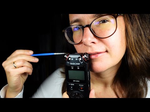 ASMR Slow and Sensitive Mouth Sounds 👄 Mic Brushing (Tascam Tingles)