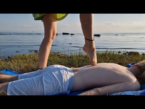ASMR Foot massage on the north seashore (no talking)