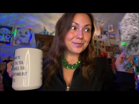 asmr/ a wine + chat with XXL nails + triggers💚