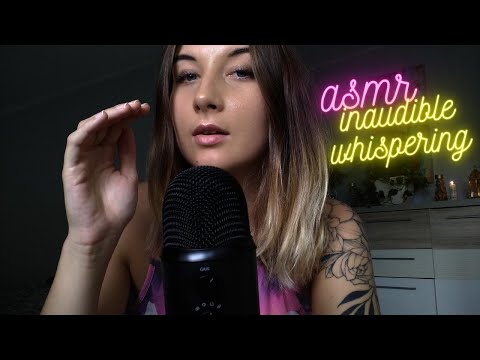 ASMR| RELAXING INAUDIBLE WHISPERING & GUM CHEWING