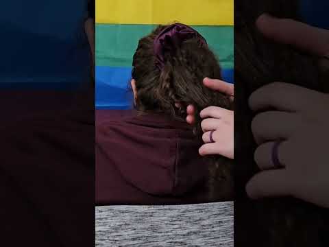 Curly Ponytail Hair Play ASMR #shorts #asmr
