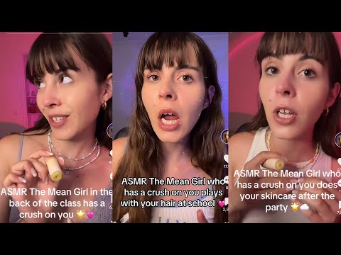 ASMR The Mean Girl who has a crush on you compilation ☁️ 💗