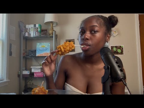 ASMR Korean Corndog Mukbang 