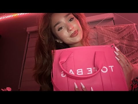 ASMR 🎀 what’s in my bag? (tapping, scratching, rambles)