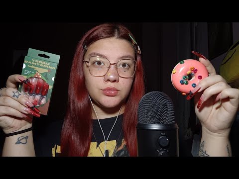 XXL ULTRA LONG CHRISTMAS NAILS (MIC SCRATCHING, CIAMBELLINE e VISUAL TRIGGERS) 😴💜 | ASMR ITA