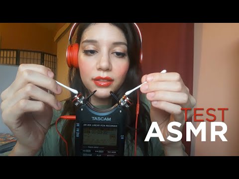 ASMR EN ESPAÑOL / TASCAM TEST + WHISPERING / Many triggers ♥