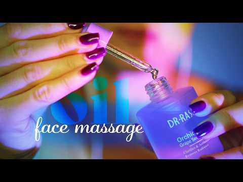 ASMR ~ Grapeseed Oil Face Massage ~ Spa, Layered Sounds, Personal Attention, Closeup