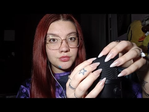MIC SCRATCHING (Wet Mouth Sounds) 😴💜 | ASMR ITA