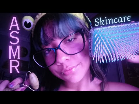 ASMR Skincare Calmo Para Você Dormir 💆🏻‍♀️💤 - Sons de creme, massagem facial e +