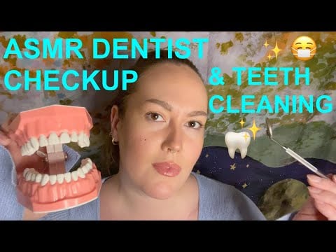 ASMR - DENTIST CHECK UP & TEETH CLEANING - PERSONAL ATTENTION, SONIC CLEANING, COUNTING