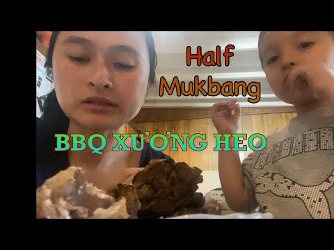 Mukbang nhưng không phải mukbang - xương heo nướng sốt bbq - Bbq pork bones