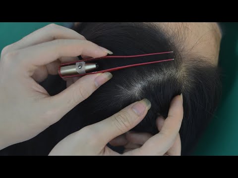 ASMR Hair Parting, Head Scratching, Head Massage Sounds, Relaxing For Stress Relief ( No Talking )