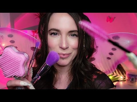 ASMR - Butterfly Girl Does Your Makeup, Eyebrows & Hair (Layered)