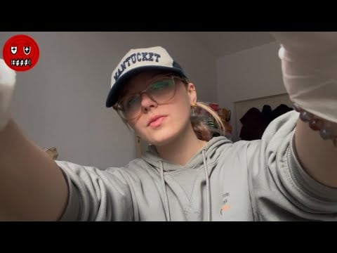 ASMR realistic face massage for tension relief! (uncut asmr) personal attention w/ gloves