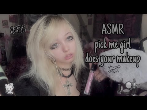 ASMR pick me girl does your makeup!💁🏼‍♀️ (fast and aggressive)