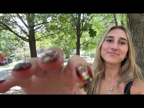 lofi ASMR at a park(public asmr)