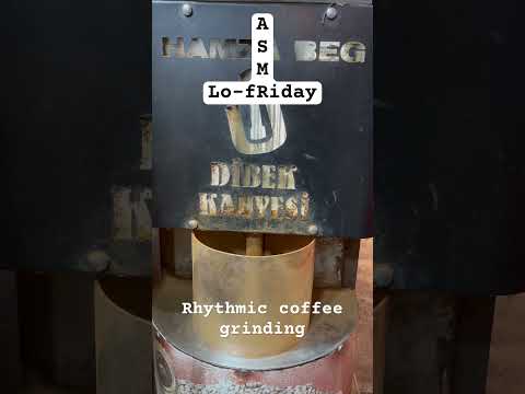 Lo-fRiday ASMR 🌙 Rhythmic coffee grinding #coffeelover #asmr #lofiasmr #unintentionalasmr