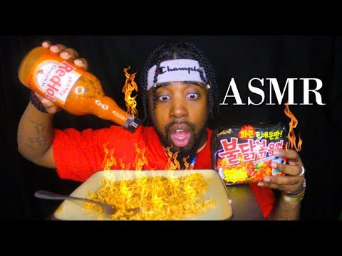 [ASMR] TRYING THE SAMYANG 2X SPICY NOODLES W/ EXTRA HOT SAUCE!!!🔥🔥