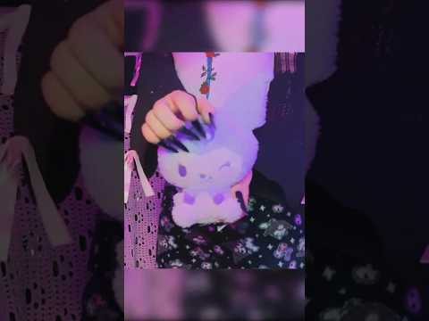 ASMR Kuromi plushie scratching #asmr #asmrscratching #kuromi