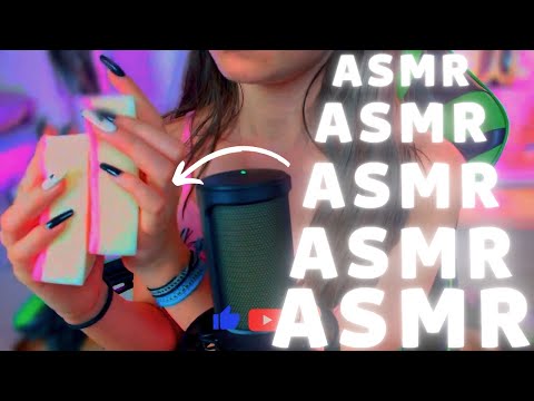 ASMR ESPONJAS NO MIC🧽 Vou fazer você dormir com esses gatilhos 🎧